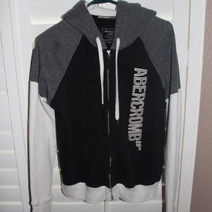Black and Gray Abercrombie & Fitch Sweater Jacket